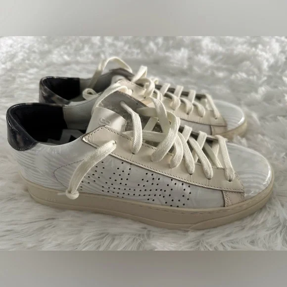New P448 White Patent sneakers shoes sz 35 - Picture 1 of 8
